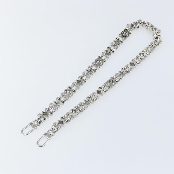 LOUIS VUITTON Chain Shoulder Strap metal 25.6"" Silver LV Auth 150636