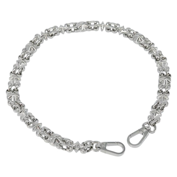 LOUIS VUITTON Chain Shoulder Strap metal 23.6"" Silver LV Auth 150637