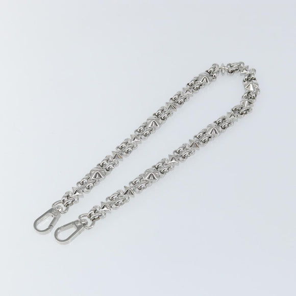 LOUIS VUITTON Chain Shoulder Strap metal 23.6"" Silver LV Auth 150637