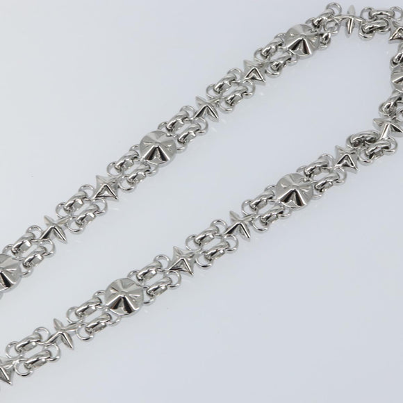 LOUIS VUITTON Chain Shoulder Strap metal 23.6"" Silver LV Auth 150637