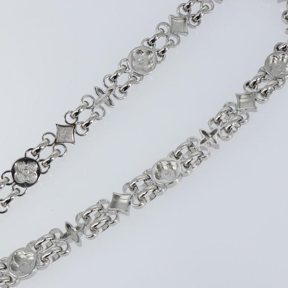 LOUIS VUITTON Chain Shoulder Strap metal 23.6"" Silver LV Auth 150637