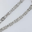 LOUIS VUITTON Chain Shoulder Strap metal 23.6"" Silver LV Auth 150637-8