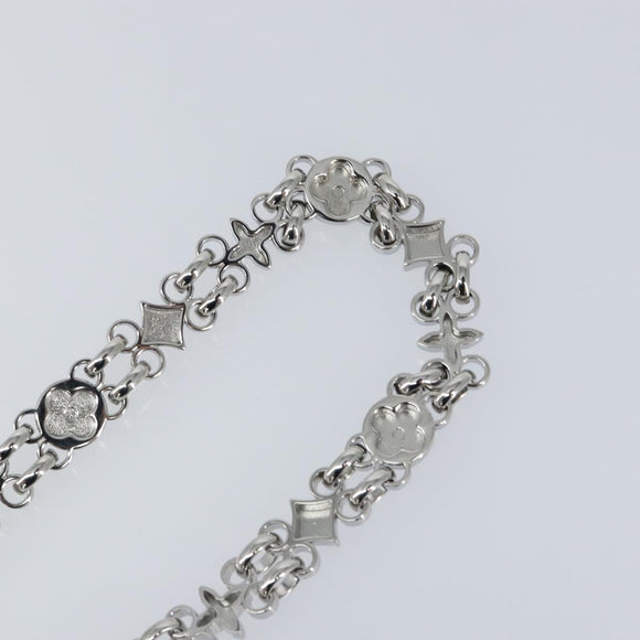LOUIS VUITTON Chain Shoulder Strap metal 23.6"" Silver LV Auth 150637
