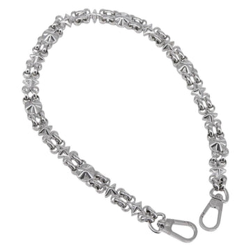 LOUIS VUITTON Chain Shoulder Strap metal 23.6"" Silver LV Auth 150638