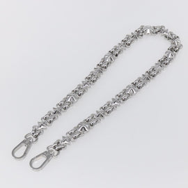 LOUIS VUITTON Chain Shoulder Strap metal 23.6"" Silver LV Auth 150638 - 0