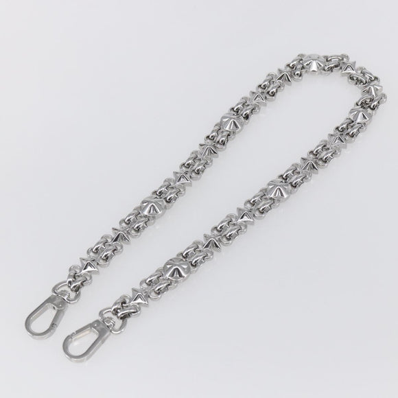 LOUIS VUITTON Chain Shoulder Strap metal 23.6"" Silver LV Auth 150638
