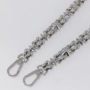LOUIS VUITTON Chain Shoulder Strap metal 23.6"" Silver LV Auth 150638-3