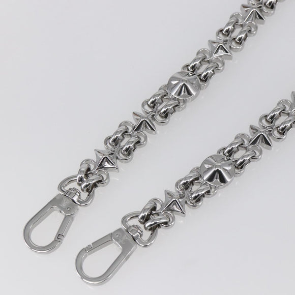 LOUIS VUITTON Chain Shoulder Strap metal 23.6"" Silver LV Auth 150638