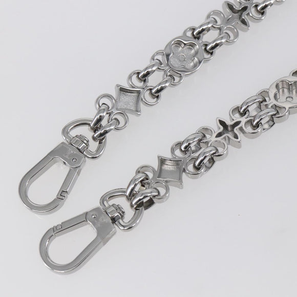 LOUIS VUITTON Chain Shoulder Strap metal 23.6"" Silver LV Auth 150638