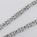 LOUIS VUITTON Chain Shoulder Strap metal 23.6"" Silver LV Auth 150638-8
