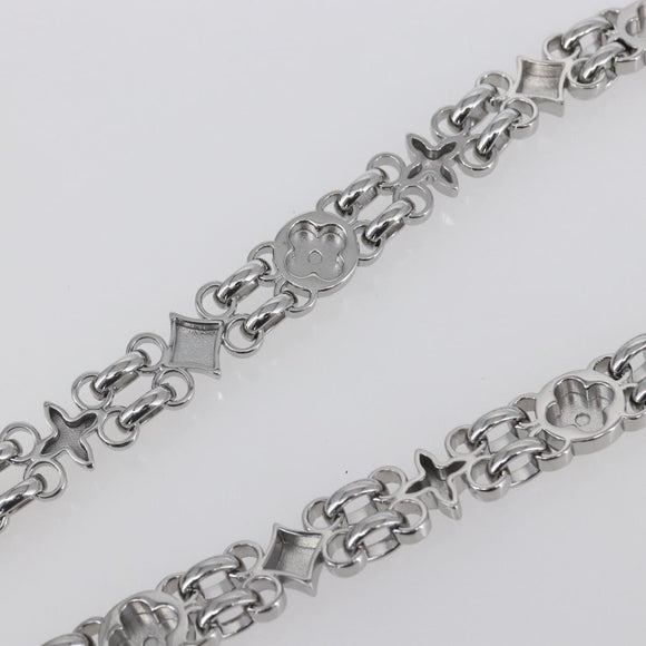 LOUIS VUITTON Chain Shoulder Strap metal 23.6"" Silver LV Auth 150638