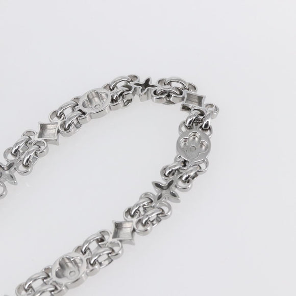 LOUIS VUITTON Chain Shoulder Strap metal 23.6"" Silver LV Auth 150638