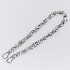 LOUIS VUITTON Chain Shoulder Strap metal 22.8"" Silver LV Auth 150639 - 0