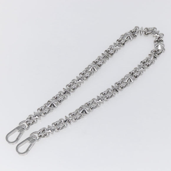 LOUIS VUITTON Chain Shoulder Strap metal 22.8"" Silver LV Auth 150639