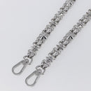 LOUIS VUITTON Chain Shoulder Strap metal 22.8"" Silver LV Auth 150639-3
