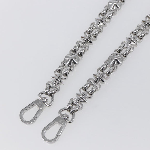 LOUIS VUITTON Chain Shoulder Strap metal 22.8"" Silver LV Auth 150639