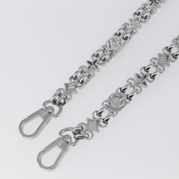 LOUIS VUITTON Chain Shoulder Strap metal 22.8"" Silver LV Auth 150639