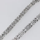 LOUIS VUITTON Chain Shoulder Strap metal 22.8"" Silver LV Auth 150639-8