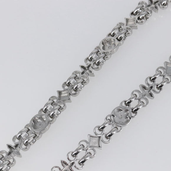 LOUIS VUITTON Chain Shoulder Strap metal 22.8"" Silver LV Auth 150639