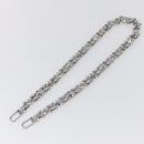 LOUIS VUITTON Chain Shoulder Strap metal 25.6"" Silver LV Auth 150640-2
