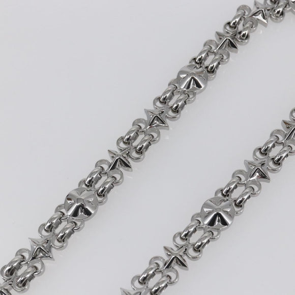 LOUIS VUITTON Chain Shoulder Strap metal 25.6"" Silver LV Auth 150640