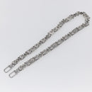 LOUIS VUITTON Chain Shoulder Strap metal 25.6"" Silver LV Auth 150640-6