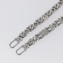 LOUIS VUITTON Chain Shoulder Strap metal 25.6"" Silver LV Auth 150640-7