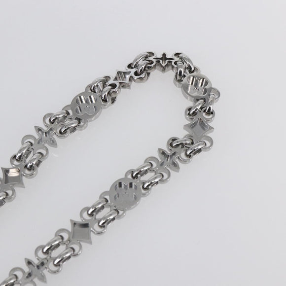 LOUIS VUITTON Chain Shoulder Strap metal 25.6"" Silver LV Auth 150640