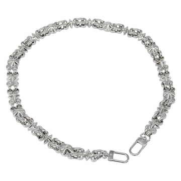 LOUIS VUITTON Chain Shoulder Strap metal 25.6"" Silver LV Auth 150641