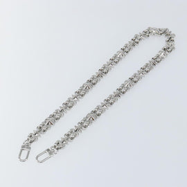 LOUIS VUITTON Chain Shoulder Strap metal 25.6"" Silver LV Auth 150641 - 0
