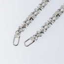 LOUIS VUITTON Chain Shoulder Strap metal 25.6"" Silver LV Auth 150641-3
