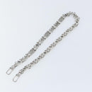 LOUIS VUITTON Chain Shoulder Strap metal 25.6"" Silver LV Auth 150641-6