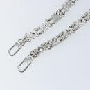 LOUIS VUITTON Chain Shoulder Strap metal 25.6"" Silver LV Auth 150641-7