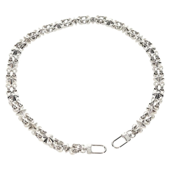 LOUIS VUITTON Chain Shoulder Strap metal 25.6"" Silver LV Auth 150642M