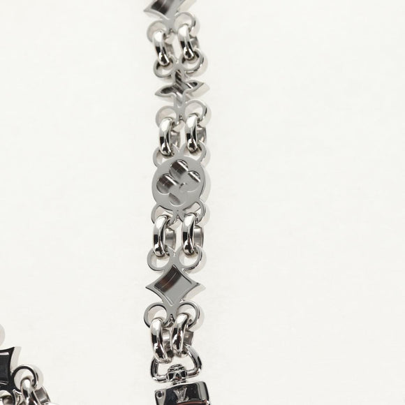 LOUIS VUITTON Chain Shoulder Strap metal 25.6"" Silver LV Auth 150642M