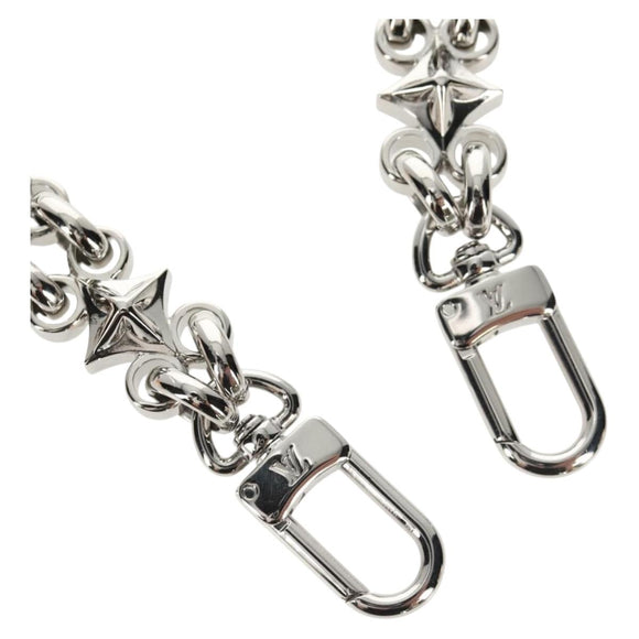 LOUIS VUITTON Chain Shoulder Strap metal 25.6"" Silver LV Auth 150642M
