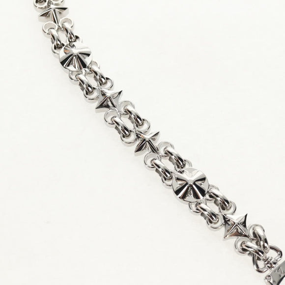 LOUIS VUITTON Chain Shoulder Strap metal 25.6"" Silver LV Auth 150642M