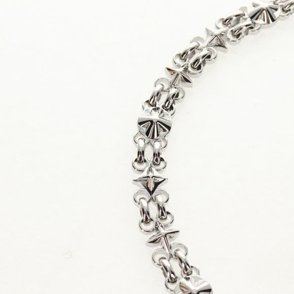 LOUIS VUITTON Chain Shoulder Strap metal 25.6"" Silver LV Auth 150642M