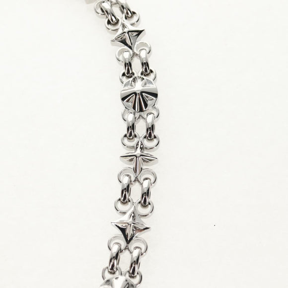 LOUIS VUITTON Chain Shoulder Strap metal 25.6"" Silver LV Auth 150642M