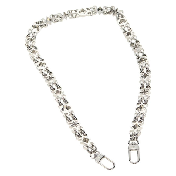 LOUIS VUITTON Chain Shoulder Strap metal 25.6"" Silver LV Auth 150642M
