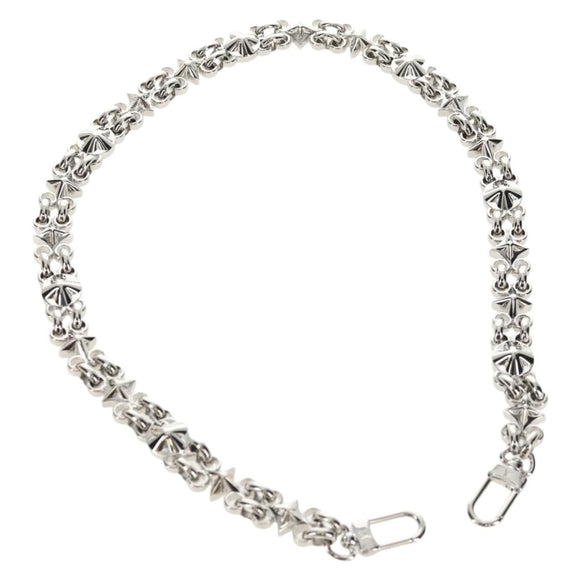 LOUIS VUITTON Ketten-Schulterriemen Metall 65 cm Silber LV Auth 150643M