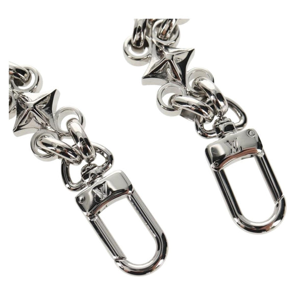 LOUIS VUITTON Ketten-Schulterriemen Metall 65 cm Silber LV Auth 150643M