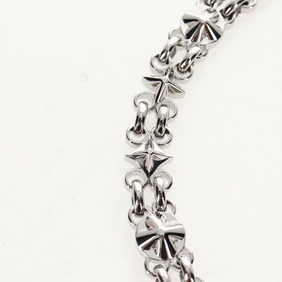LOUIS VUITTON Ketten-Schulterriemen Metall 65 cm Silber LV Auth 150643M