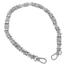 LOUIS VUITTON Chain Shoulder Strap metal 23.6"" Silver LV Auth 150644-1