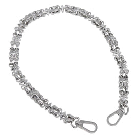 LOUIS VUITTON Chain Shoulder Strap metal 23.6"" Silver LV Auth 150644