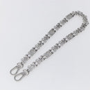 LOUIS VUITTON Chain Shoulder Strap metal 23.6"" Silver LV Auth 150644-6
