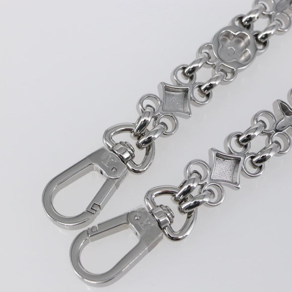 LOUIS VUITTON Chain Shoulder Strap metal 23.6"" Silver LV Auth 150644