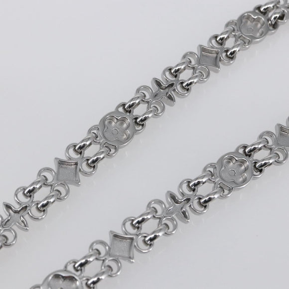 LOUIS VUITTON Chain Shoulder Strap metal 23.6"" Silver LV Auth 150644