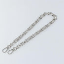 LOUIS VUITTON Chain Shoulder Strap metal 23.6"" Silver LV Auth 150645-2