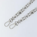 LOUIS VUITTON Chain Shoulder Strap metal 23.6"" Silver LV Auth 150645-3